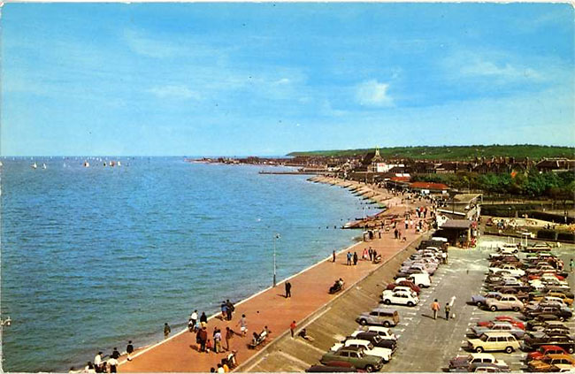 Boats sailing off Sheerness seafront in the 1960s